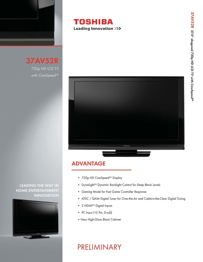 Toshiba 37AV52R - 37" LCD TV User manual