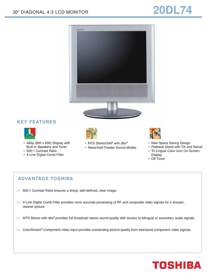 Toshiba 20DL74 User manual Toshiba 20DL74 User manual