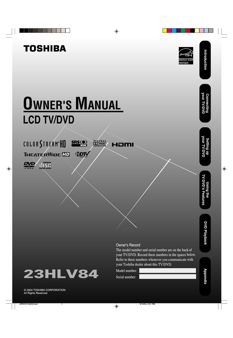Toshiba 23HLV84 owner's manual