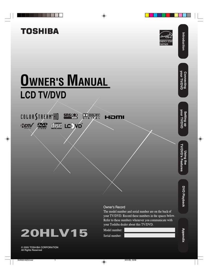 Toshiba 20HLV15 owner's manual