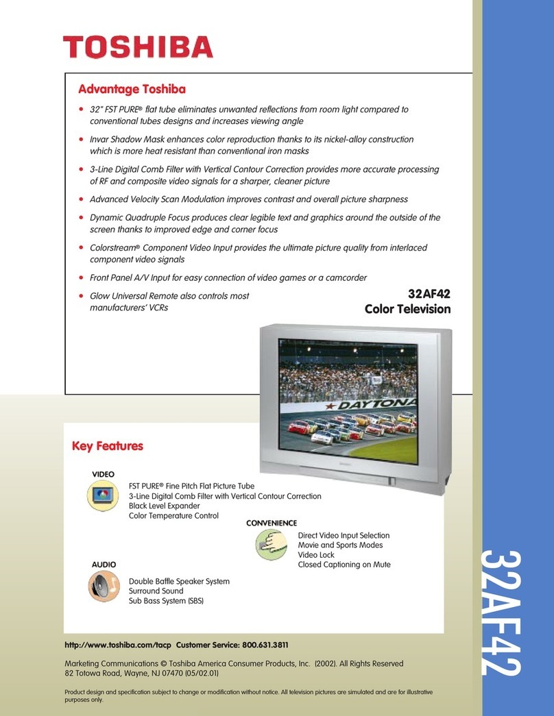 Toshiba 32AF42 Specifications
