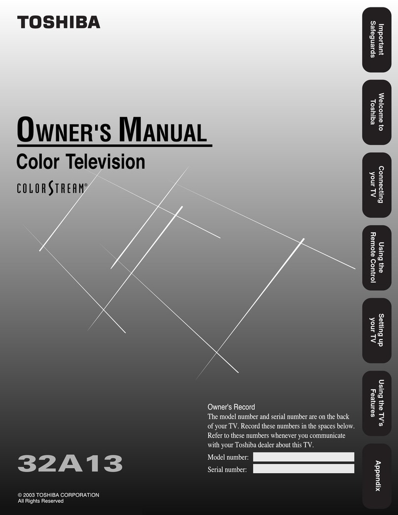 Toshiba 32A13 owner's manual