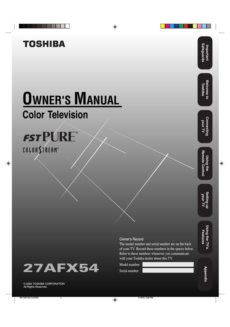 Toshiba 27AFX54 owner's manual