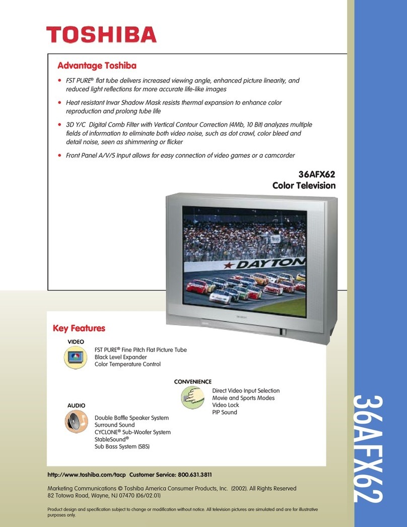 Toshiba 36AFX62 Specifications