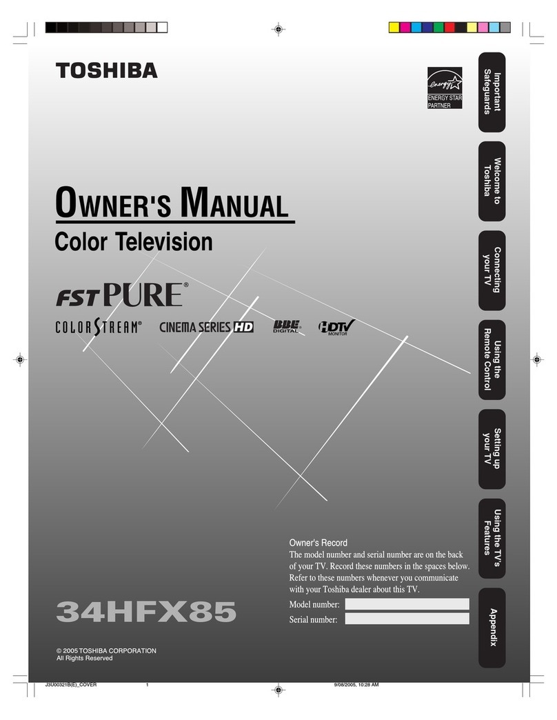 Toshiba 34HFX85 User manual