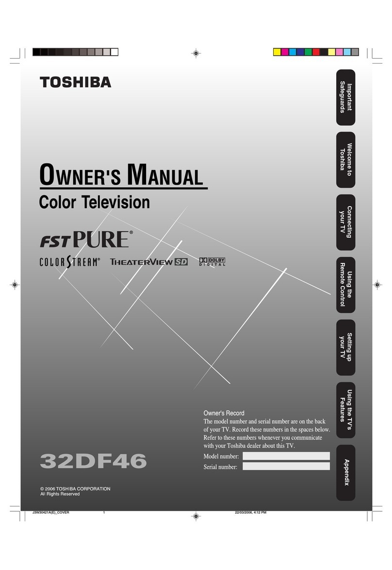 Toshiba 32DF46 - 32" CRT TV User manual