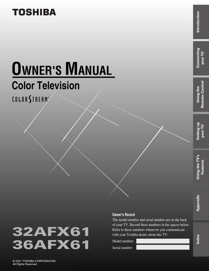 Toshiba 32AFX61 owner's manual