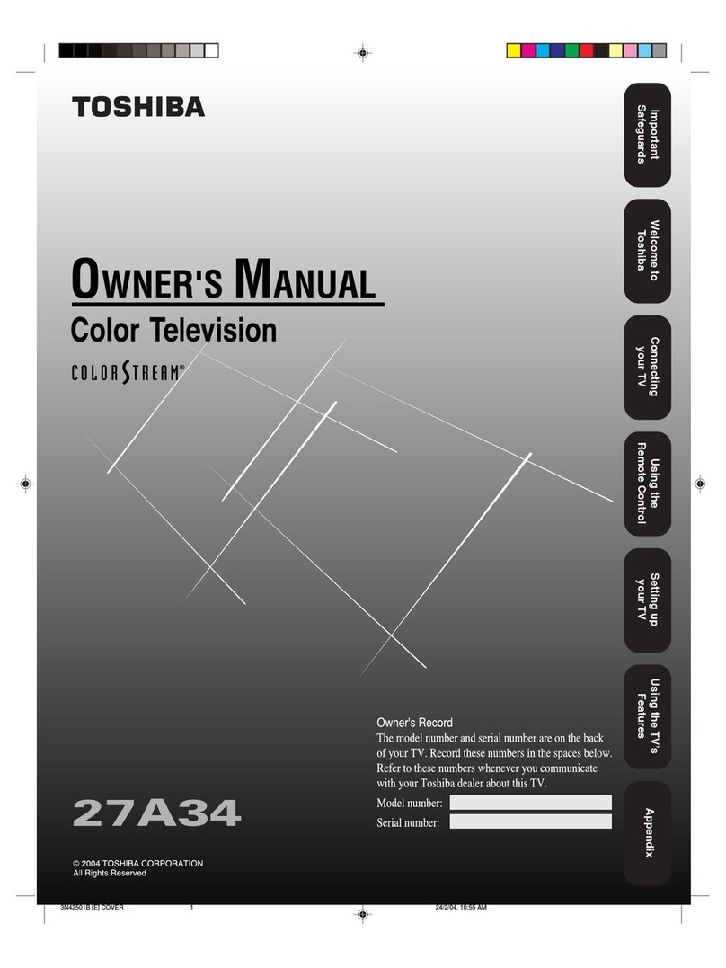 Toshiba 27A34 - 27" CRT TV owner's manual