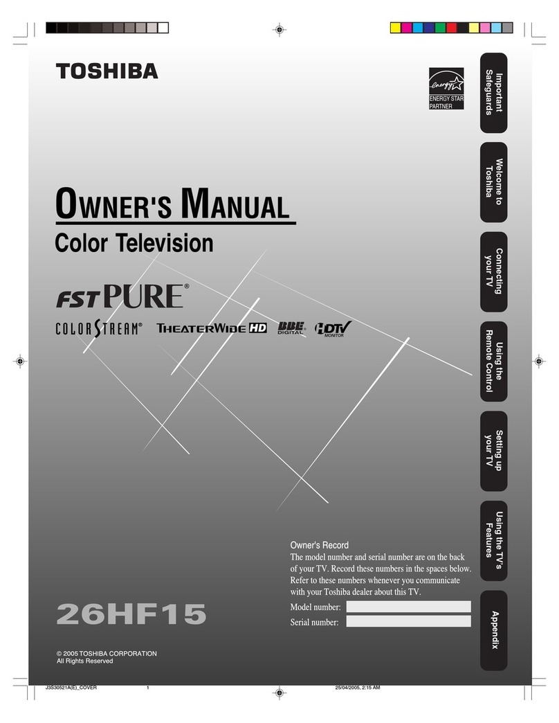 Toshiba 26HF15 User manual