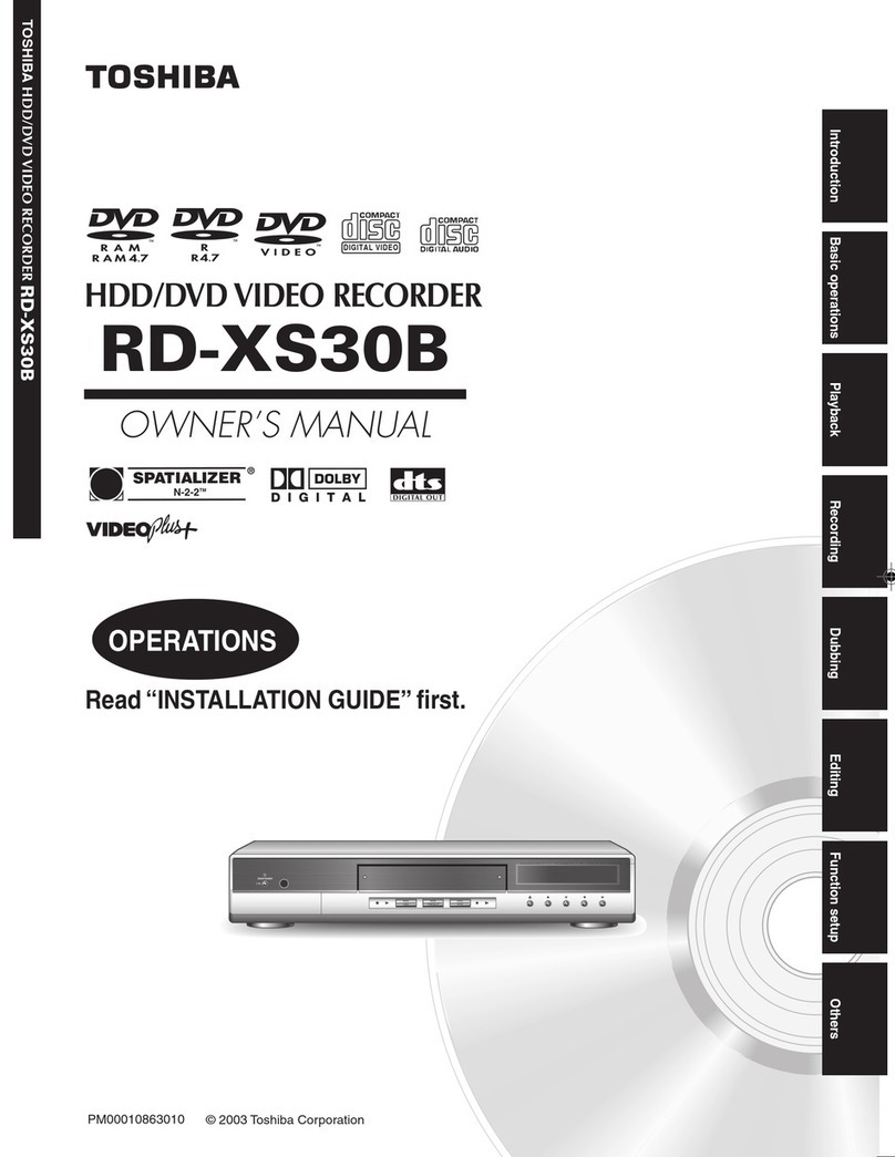 Toshiba RD-XS30B owner's manual
