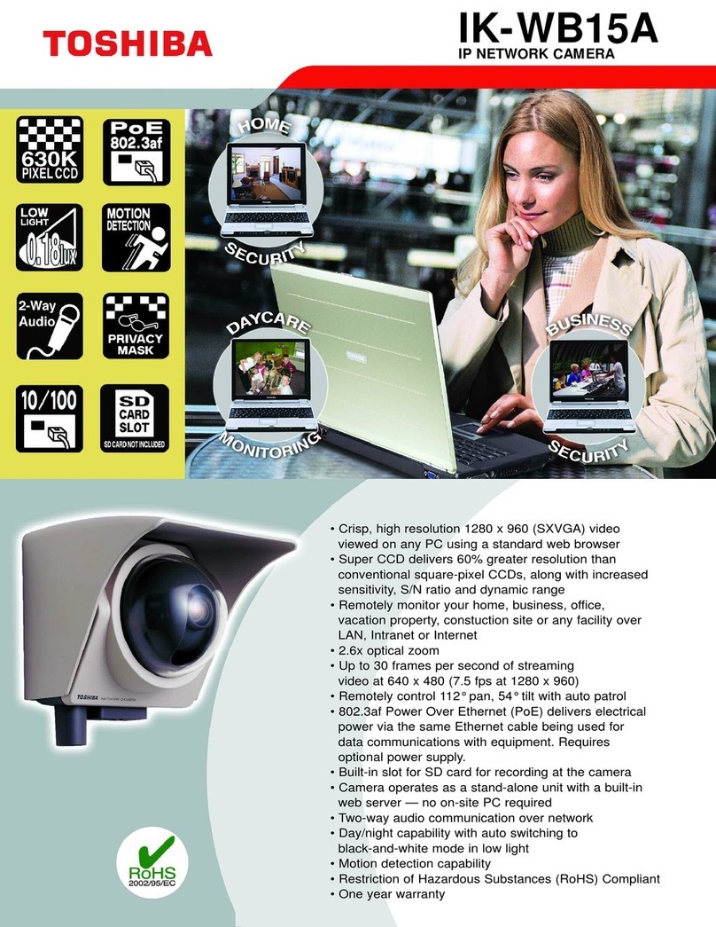 Toshiba IK-WB15A - IP Network Camera User manual Toshiba IK-WB15A - IP Network Camera User manual