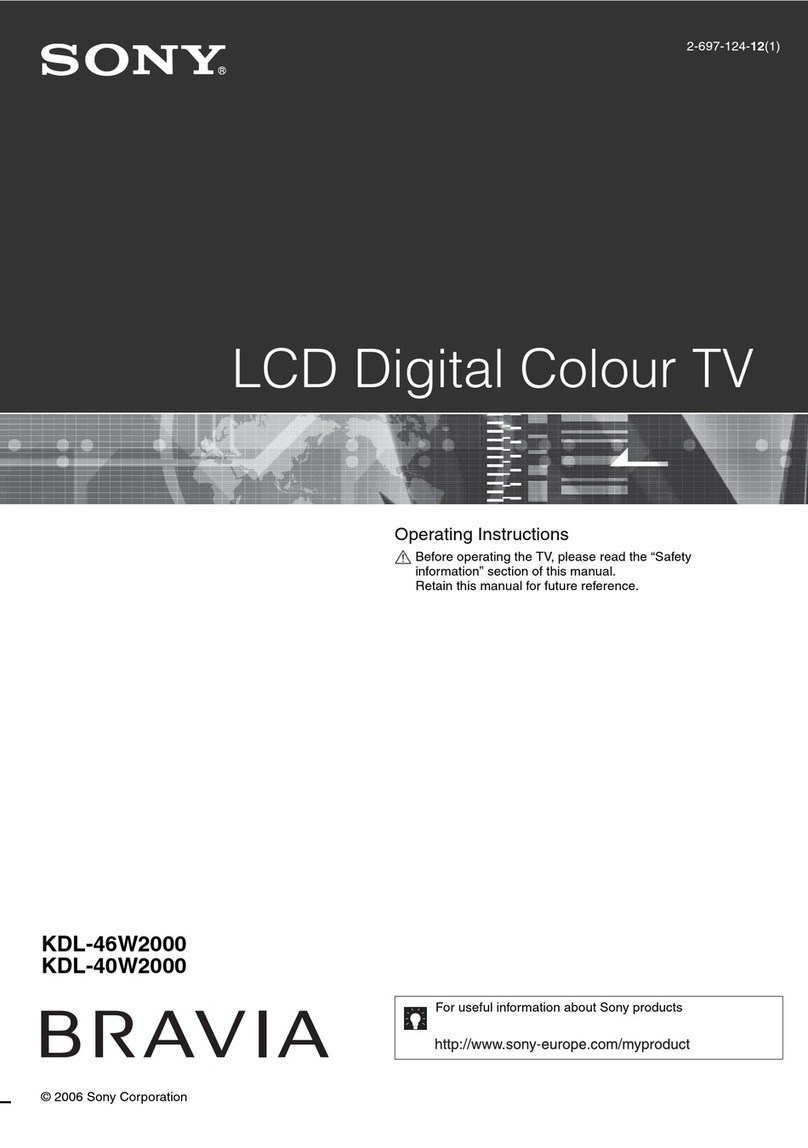 Sony Bravia KDL-40W2000 operating instructions