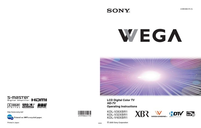 Sony KDL-V26XBR1 Operating Instructions... User manual Sony KDL-V26XBR1 Operating Instructions... User manual