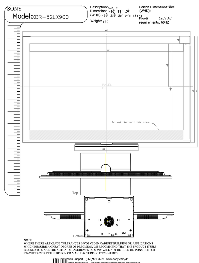Sony LCD TV XBR-52LX900 Owner's manual