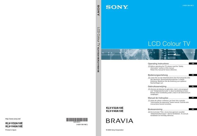 Sony Bravia KLV-V40A10E User manual