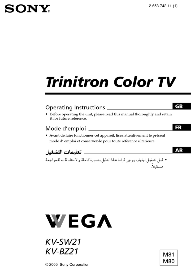 Sony WEGA KV-BZ21 User manual