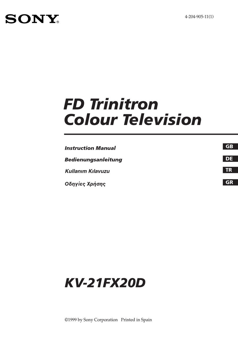 Sony TRINITRON KV-21FX20D User manual Sony TRINITRON KV-21FX20D User manual