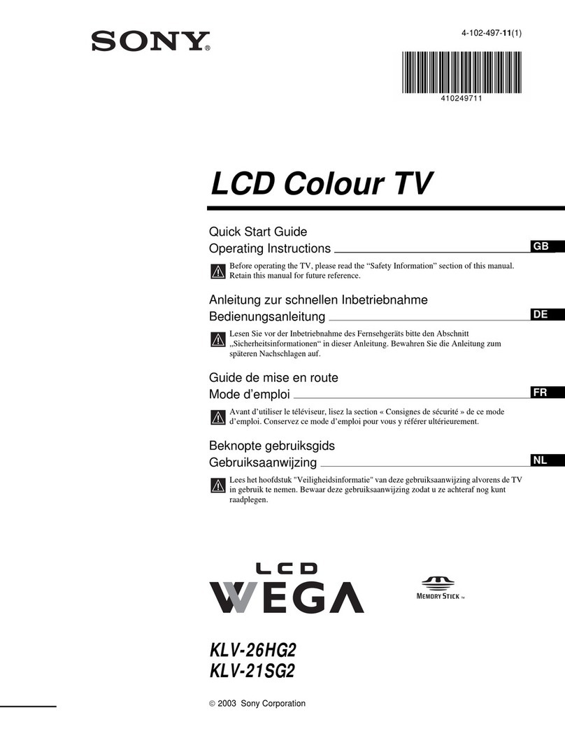 Sony WEGA KLV 26HG2 User manual