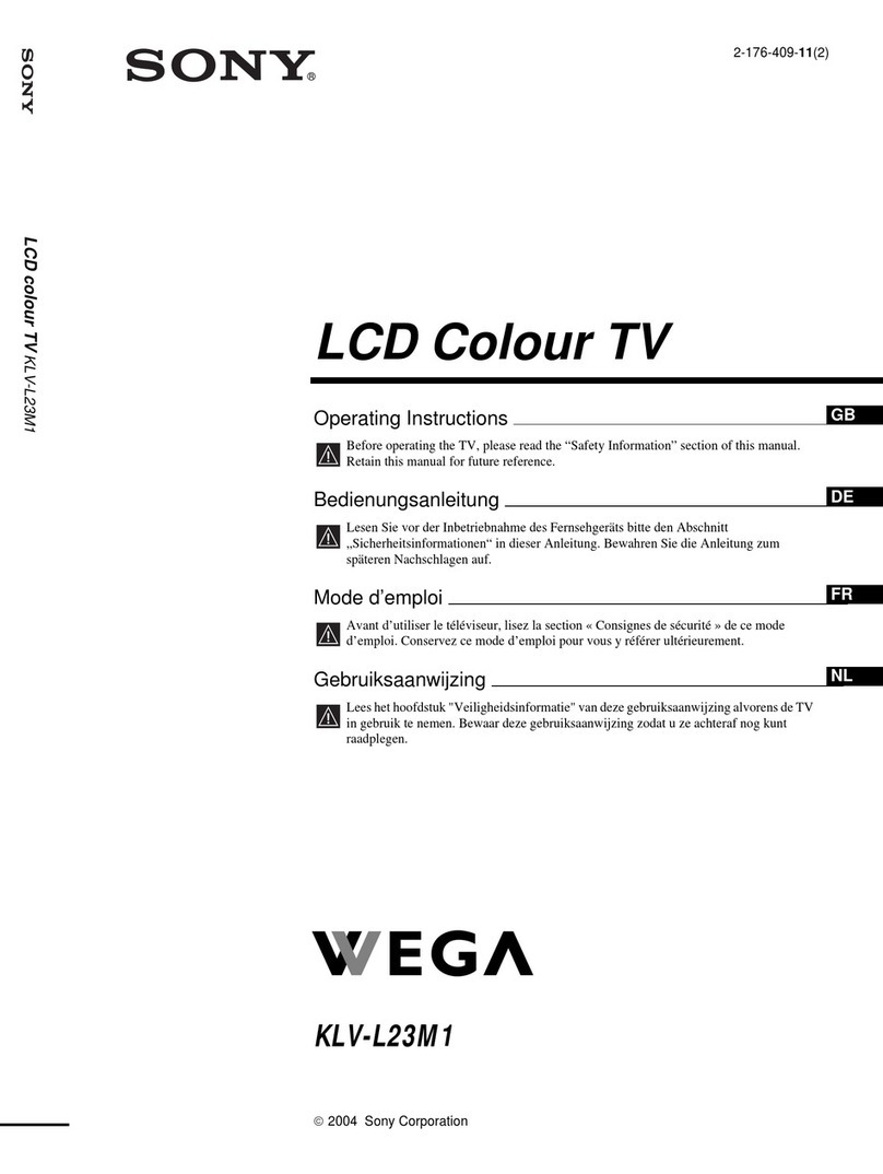 Sony WEGA KLV-L23M1 User manual