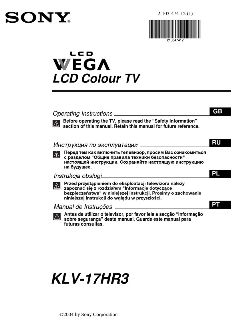 Sony WEGA KLV-17HR3 User manual