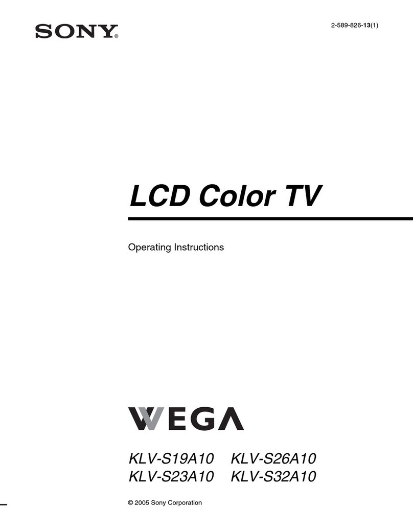 Sony WEGA KLV-S19A10 User manual