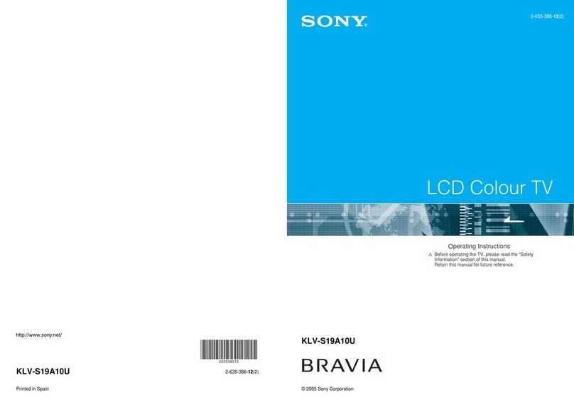 Sony Bravia KLV-S19A10U User manual