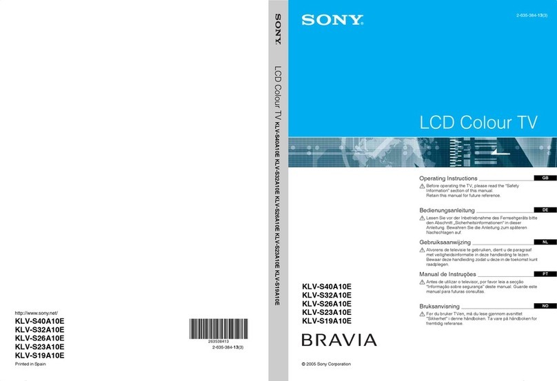 Sony Bravia KLV-S32A10E User manual
