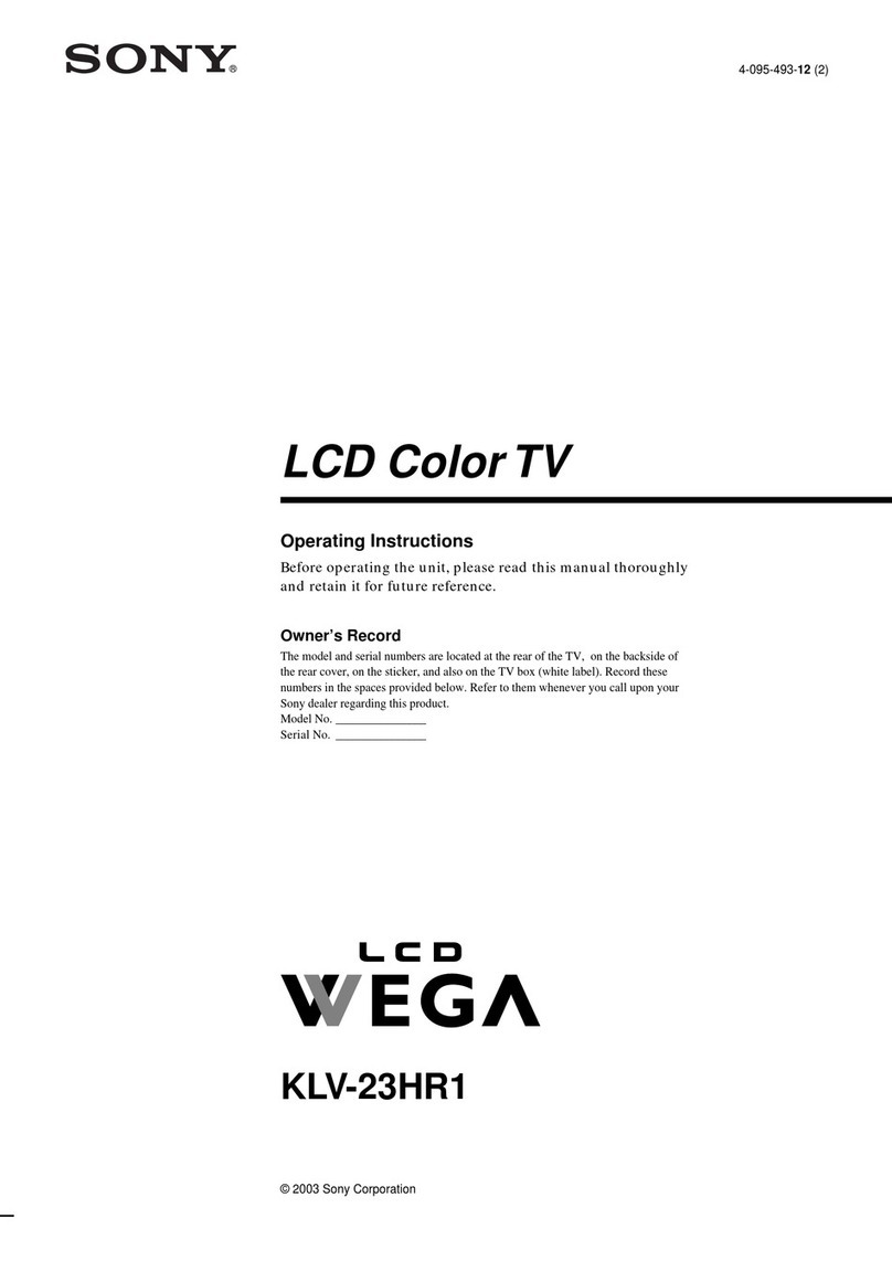 Sony WEGA KLV-23HR1 User manual