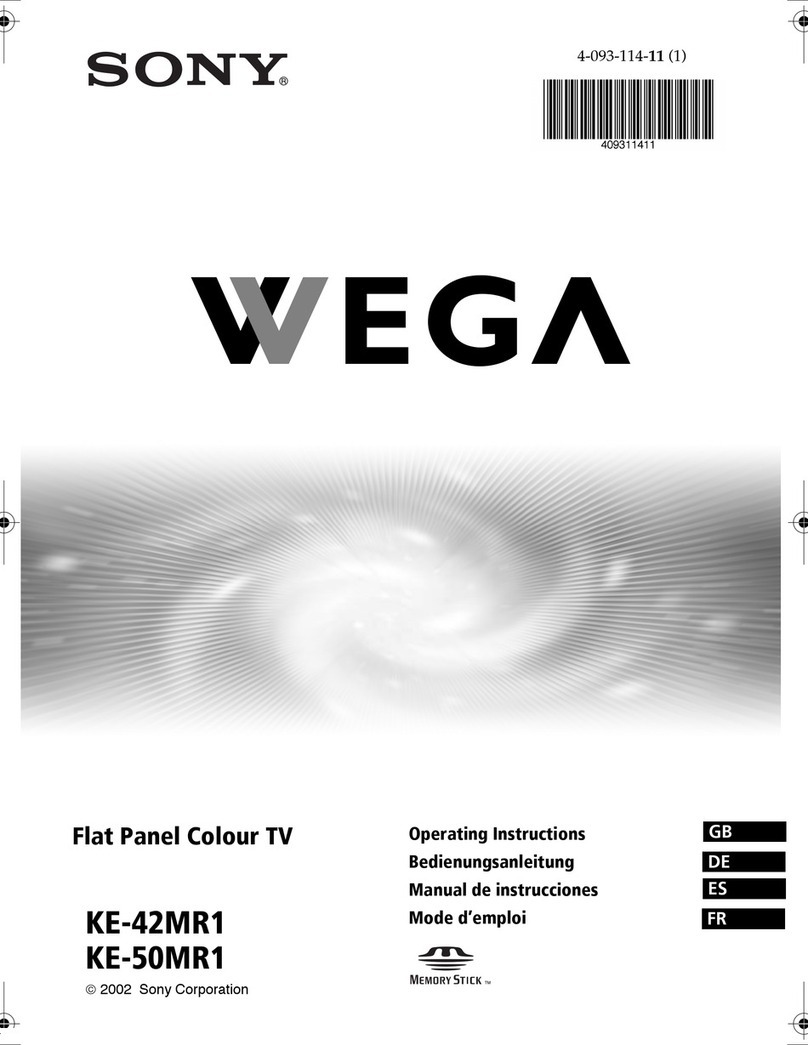 Sony WEGA KE-42MR1 operating instructions