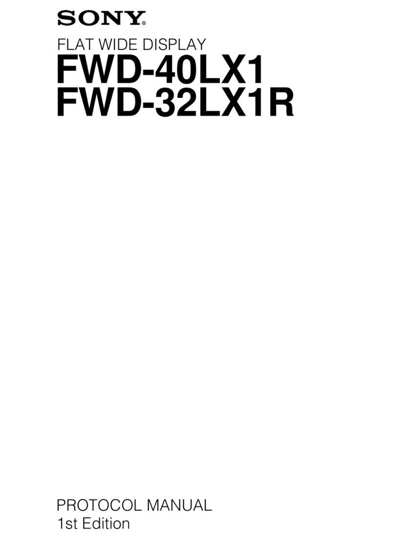 Sony FWD-32LX1R Mounting Bracket User manual