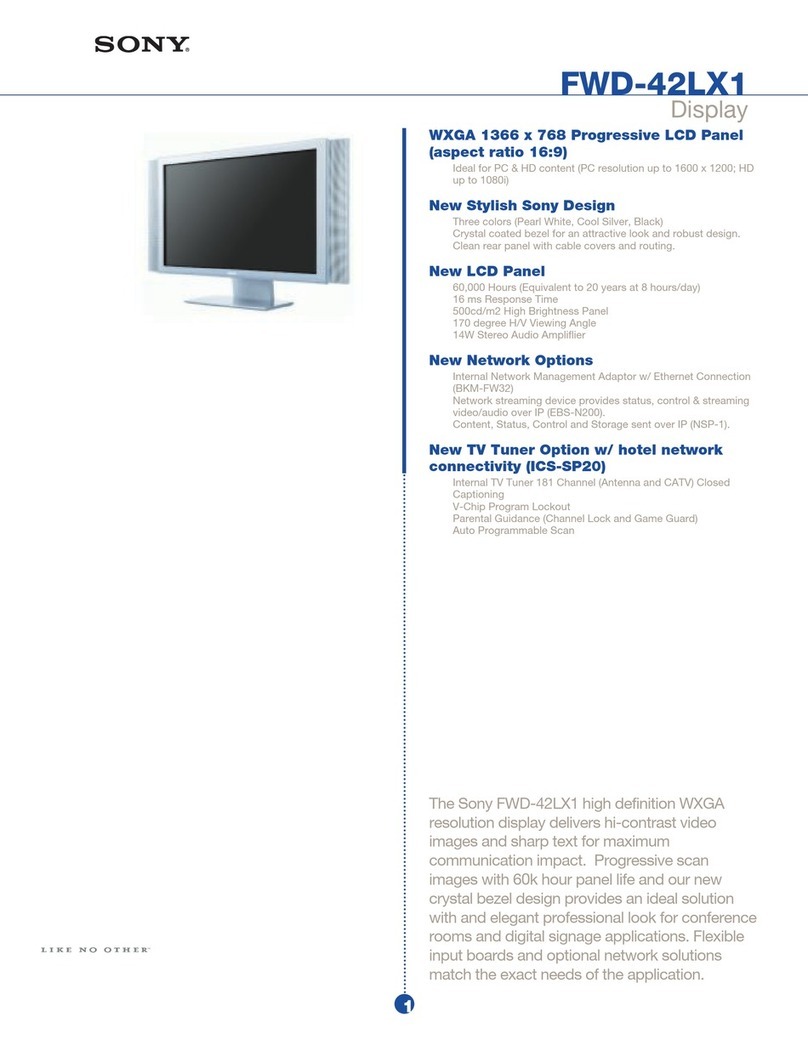 Sony FWD-42LX1 User manual