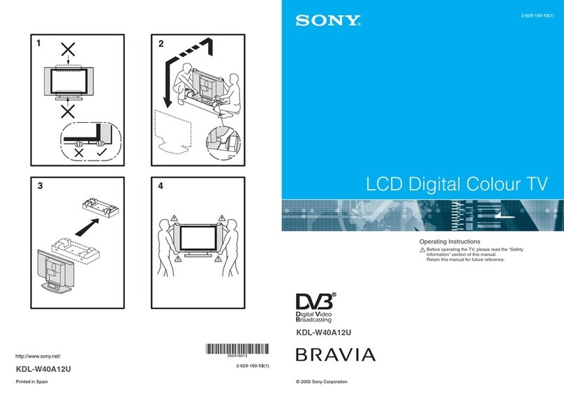 Sony Bravia KDL-W40A12U User manual Sony Bravia KDL-W40A12U User manual