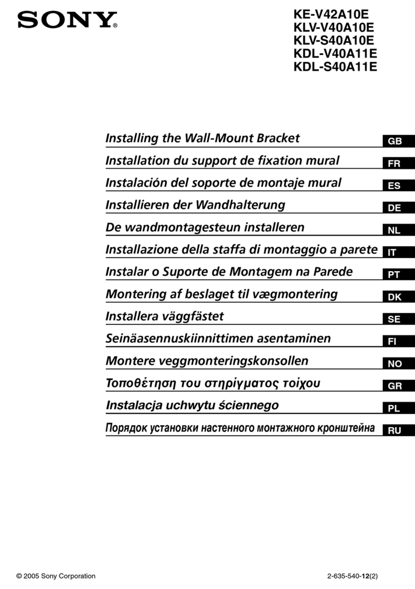 Sony BRAVIA KDL-V40A11E installation guide