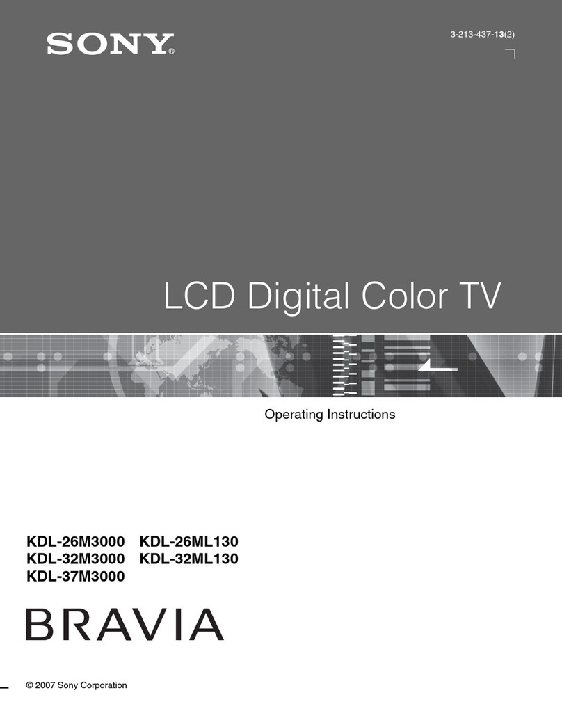 Sony KDL-26M3000 - 26" Bravia M-series Digital Lcd... User manual