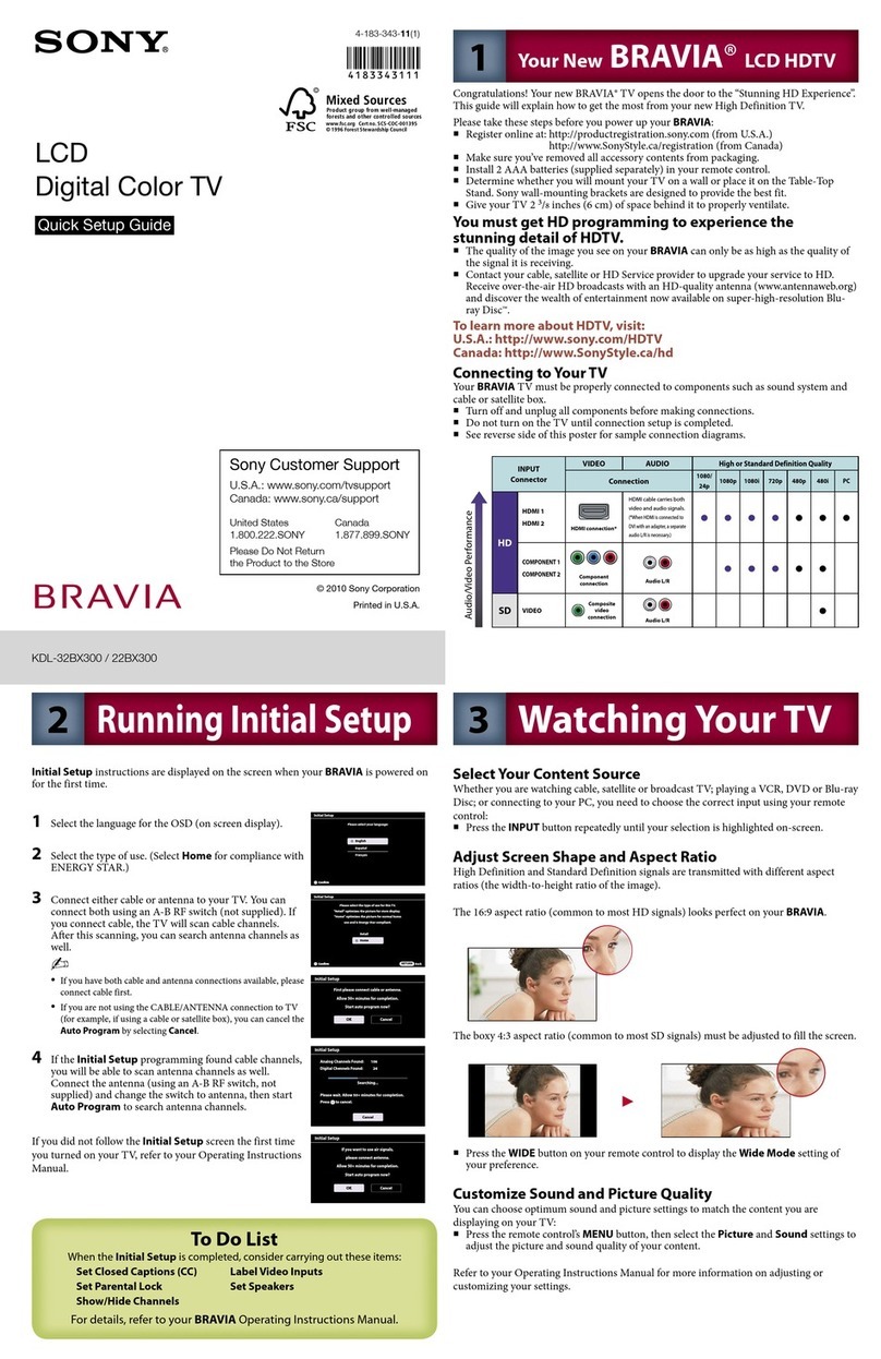 Sony KDL-22BX300 - Bravia Bx Series Lcd... User manual