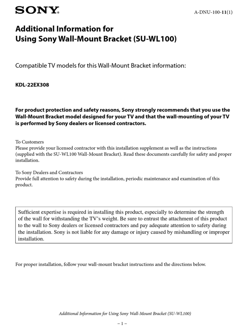 Sony KDL-22EX308  (UWA-BR100) Installation manual