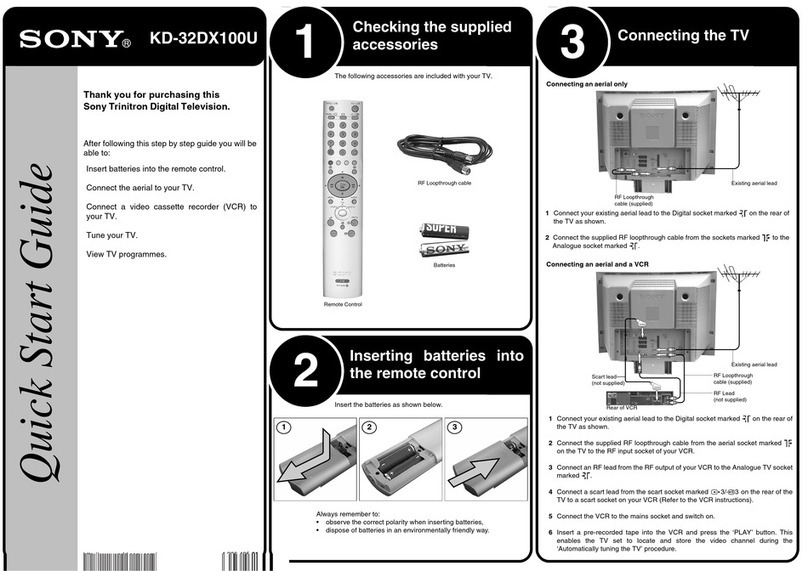 Sony Trinitron KD-32DX100U User manual