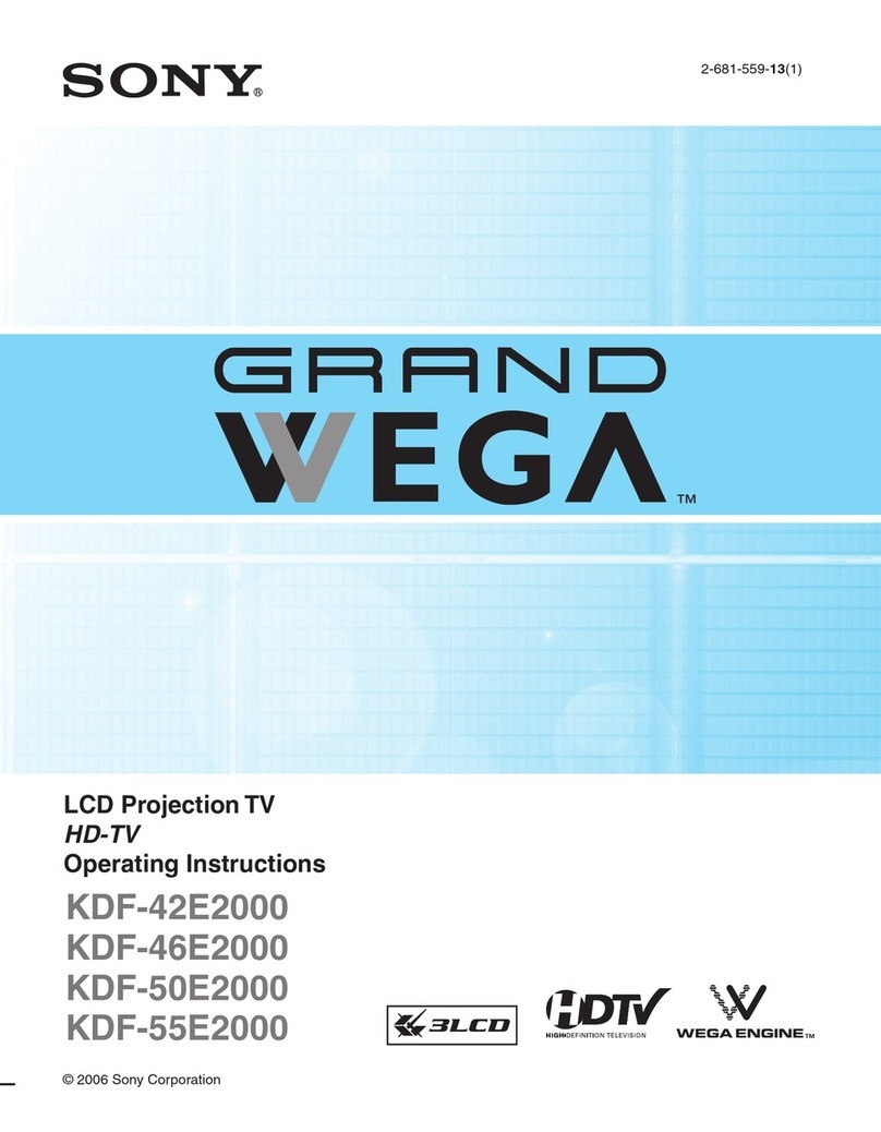 Sony GrandWega KDF-42E2000 User manual