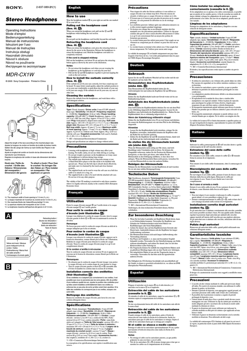 Sony DR-CX1W User manual