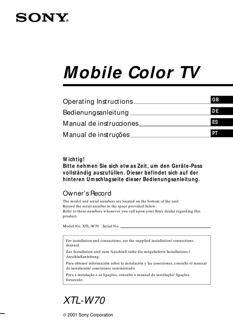 Sony XTL-W70 User manual