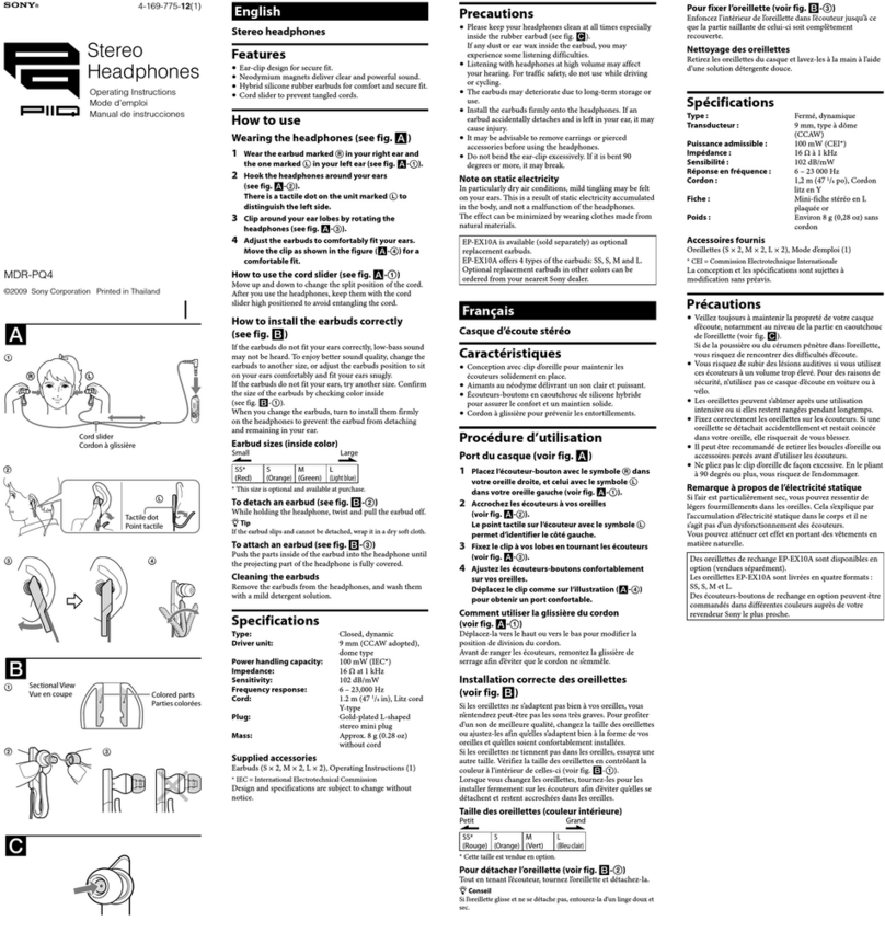 Sony 4-169-775-12(1) operating instructions