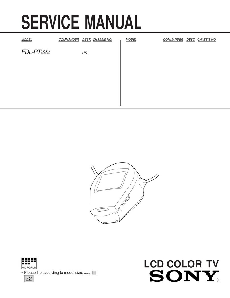 Sony FDL-PT222 - Watchman Lcd Color Tv Service manual