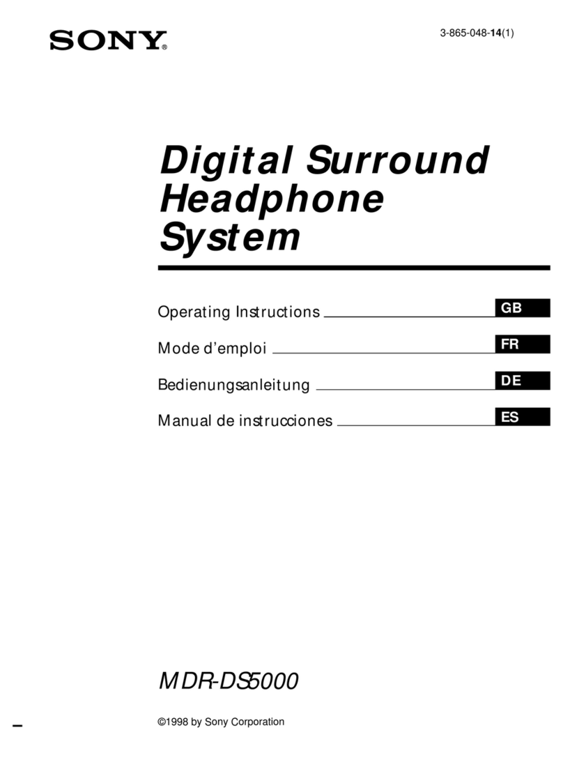 Sony MDR DS5000 operating instructions