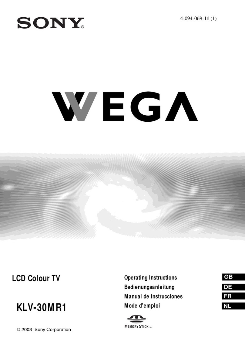 Sony WEGA KLV-30MR1 User manual