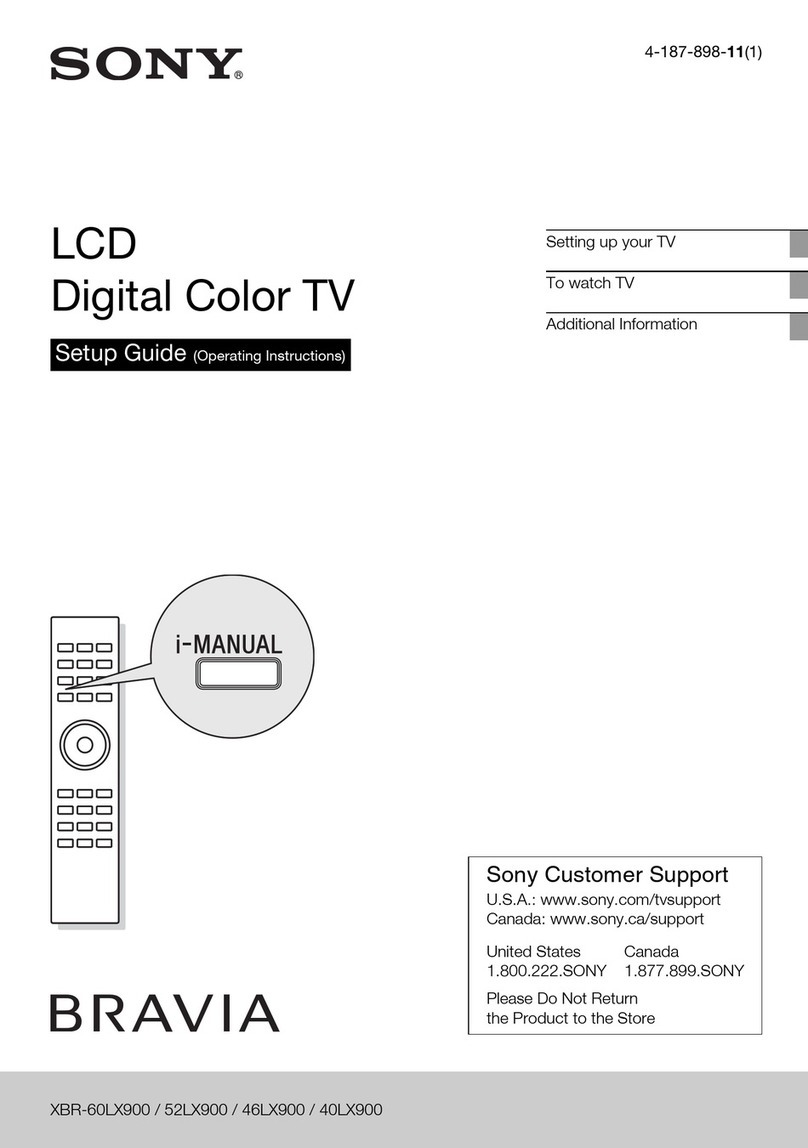 Sony Bravia XBR-60LX900 Setup guide