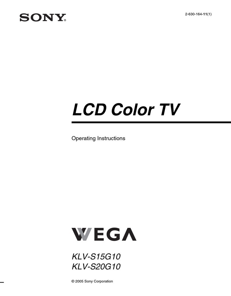 Sony WEGA KLV S15G10 User manual