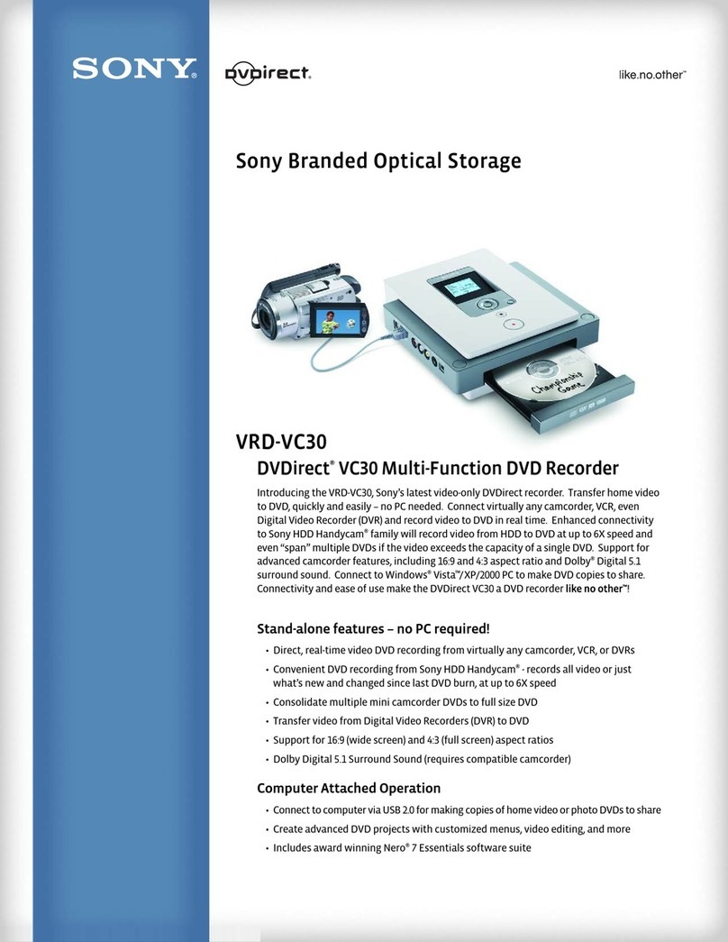 Sony VRD-VC30 User manual Sony VRD-VC30 User manual