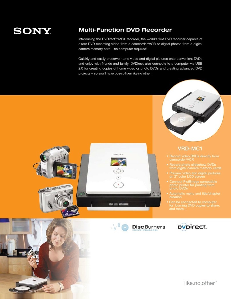 Sony VRD-MC1 Nero 6 Specifications