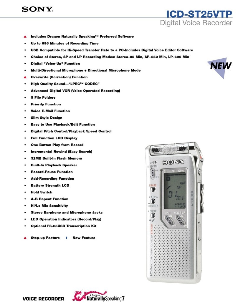 Sony ICD-ST25VTP Digital Voice Editor 2 Specifications