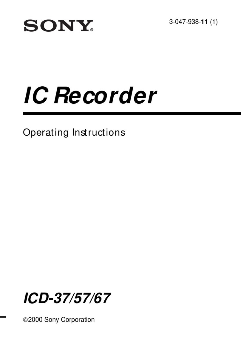 Sony ICD-57 - Ic Recorder User manual